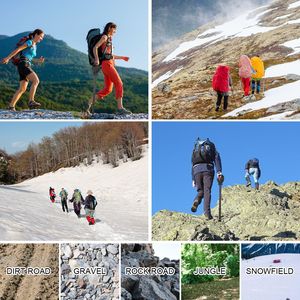 Hiking Pole Aviation Aluminum Adjustable Height T-Handle Anti-slip Outdoor Walking Stick <b>Folding</b> Portable Trekking Pole - Product Image 3
