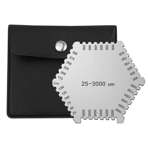 Jauge d'épaisseur de film humide hexagonale de haute précision en acier inoxydable avec logo personnalisé et carte de mesure pour applications de peinture - Product Image 1
