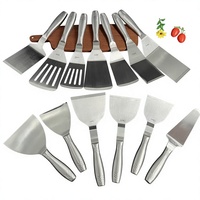 Spatule à gâteau en acier inoxydable épaissi pour poisson, Jianbing, Shaobing, pizza, yaourt fouetté, grillades Teppanyaki – Idéale pour la vente ambulante