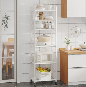 Mehrstöckiges Küchen- und Badezimmer-Aufbewahrungsregal mit Robustem Stahlrahmen Haushalts-Mikrowellenhalter - Product Image 4