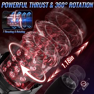 Masturbador Masculino de Bolsillo con Succión, Empuje y Rotación, Resistente al Agua, con Sincronización por APP e IA - Product Image 4