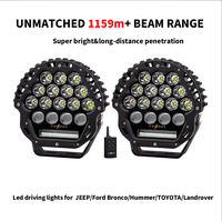 Luces todoterreno auxiliares LED de rango extremo para Jeep/Bronco/Raptor 1159M Beam Control remoto inalámbrico CNC Auto Iluminación exterior
