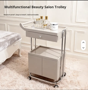 Multifunctional Beauty Salon Trolley Floor <b>Standing</b> Storage Cart Moisture Proof Stable Utility Pushchair for Barbershop Manicure - Product Image 1