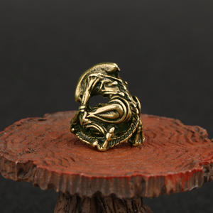 황동 공예 머리 동상 패션 비즈 로마 스파르타 헬멧 매력 팔찌 열쇠 고리 DIY 액세서리 - Product Image 6