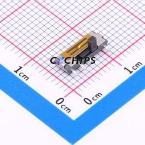 HX MSS23C02-H2.0 125 Slide Switch SMD,9.9x3.5mm Switch Double Pole Three Throw Rectangle Pin Header SMD Tab 9.9mm - Product Image 1
