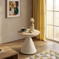 Table basse contemporaine en bois doré miniature de luxe, convertible et extensible pour salon, meubles d'intérieur