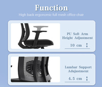Kursi Komputer Ergonomis Eksekutif Modern Berkualitas Tinggi, Sandaran Tinggi Berbahan Jala, Tinggi Dapat Disesuaikan, Kursi Kantor Putar Model Racing, Dapat Direbahkan