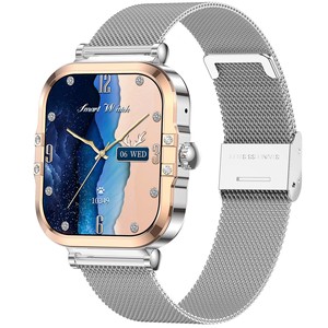 VALDUS Support <span class=keywords><strong>de</strong></span> surveillance <span class=keywords><strong>de</strong></span> la pression artérielle Écran SOS AMOLED Montre intelligente NFC Collect Code Calculator VL52 PRO Montre intelligente pour femme - Product Image 5