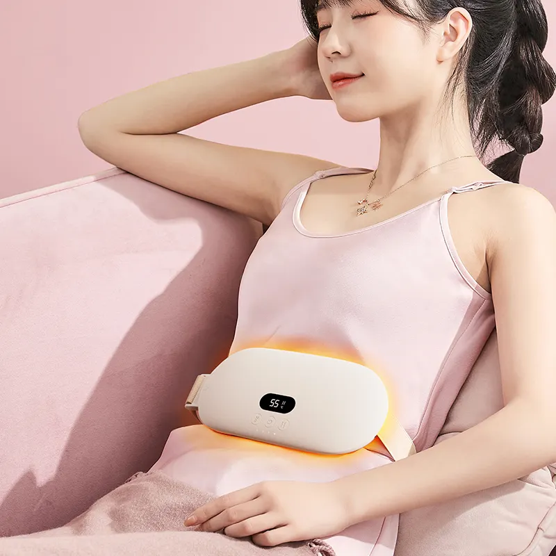 Intelligent Digital Display Cramps Menstrual Heating Pad Period Pain Relief Warm Palace Massage Belt