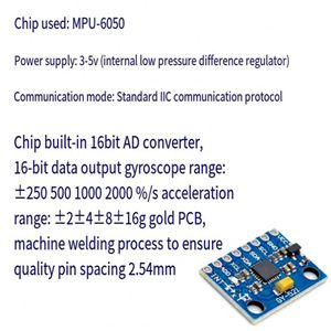 Module gyroscope d'accélération triaxial GY-521 MPU-6050 6DOF - Product Image 6