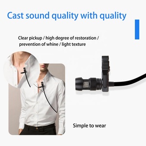 Micrófono de solapa <span class=keywords><strong>Lavalier</strong></span> negro con mini XLR de 4 pines para transmisor inalámbrico <span class=keywords><strong>Shure</strong></span>, altavoces de escenario y amplificador - Product Image 5
