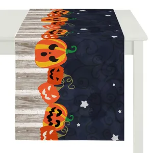 Halloween Luxury Dining Table Runners Tablecloth Polyester Table Runner for Home Decor High Precision Jacquard