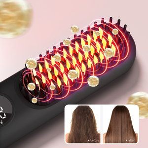 <span class=keywords><strong>GENAI</strong></span> S01 Cepillo Eléctrico Recargable, Impermeable, Mini, Portátil, para Peinar el Cabello, Plancha con Dientes de Acero Inoxidable y Cuerpo de Plástico - Product Image 6
