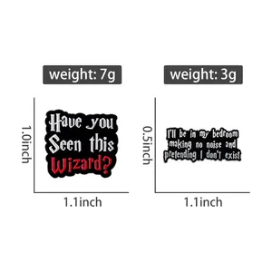 Avez-vous <span class=keywords><strong>vu</strong></span> ces épingles en émail « Wizard » ? Broches de <span class=keywords><strong>film</strong></span> fantastique et magique, badges pour sacs à dos et revers, bijoux punk gothiques, cadeau pour amis - Product Image 2