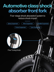 Vélo électrique pliable de 20 pouces pour adultes, 48V, 250W, 750W, 750 ah, Suspension complète, e-bike, avec pneus larges, pour entrepôt dans l'ue - Product Image 4