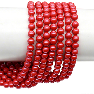 8mm Mermaid Pearl Glass <strong>Beads</strong> Round Loose Iridescent Shimmer for DIY Jewelry Making Necklace Bracelet Factory Wholesale - Product Image 2