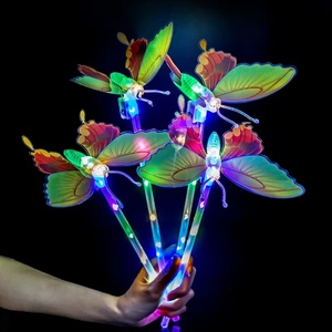 Bâton lumineux LED Papillon pour enfants, jouet lumineux coloré à main, cadeau magique, jouet papillon lumineux oscillant - Product Image 1