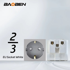 BAOBEN Prise Murale Standard UE Italie avec Interrupteur, Charge Rapide USB Type C, Module de Fonction DIY 4*2 4*4, Gris - Product Image 4