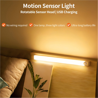 Nouvelle Conception Tête de Capteur Rotative 360 Degrés Couverture Complète Capteur de Mouvement Intelligent Barre Lumineuse LED à Température de Couleur Réglable Veilleuse à Détection
