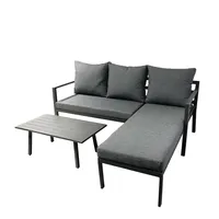 China Fabrikant Direct Aluminium Frame Polyester Kussen Outdoor Tuinmeubelen Sofa Set