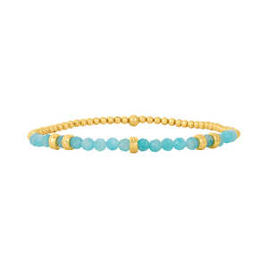 Pulsera de cuentas de acero inoxidable para hombre y mujer, brazalete clásico de 2mm, chapado en oro de 18K, resistente al agua, joyería - Product Image 4