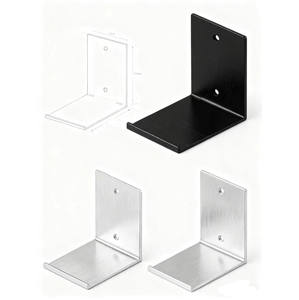 Damgalama delikleri ile hafif duvar Mounts için özel boyut alüminyum parantez - Product Image 1