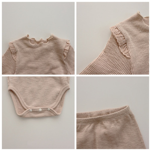 Conjunto de ropa de punto para bebé recién <span class=keywords><strong>nacido</strong></span> de 0 a 24 meses, Pelele de manga larga con botones, pantalones, trajes para otoño y primavera - Product Image 2