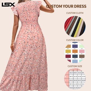 Robe longue d'été pour femmes en coton <span class=keywords><strong>de</strong></span> haute qualité avec logo imprimé sur mesure, robe décontractée ample blanche <span class=keywords><strong>de</strong></span> style bohème pour la <span class=keywords><strong>maternité</strong></span> - Product Image 2