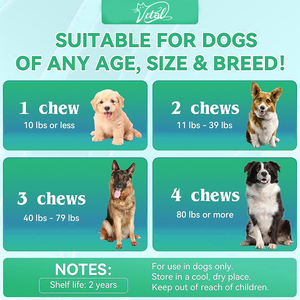 OEM 25-en-1 DogVitamins Suppléments Multivitamine Glucosamine Probiotiques Oméga-3 à croquer pour chiot Soins de santé optimaux pour le cœur - Product Image 3