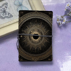 A6 Cuaderno Vintage hecho a mano 80 hojas reemplazables Papel grueso Perfecto para documentos de oficina con ojo que todo lo ve con Pat adornado - Product Image 2