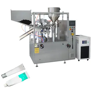 Máquina automática de enchimento e selagem de tubo laminado de plástico e alumínio para cremes e cosméticos de alta precisão