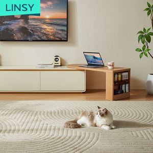 <span class=keywords><strong>Mesa</strong></span> <span class=keywords><strong>Consola</strong></span> <span class=keywords><strong>Extensible</strong></span> Moderna LINSY con Almacenamiento, Soporte de TV de Madera Maciza Resistente para Sala de Estar, Modelo UD4M-A - Product Image 3