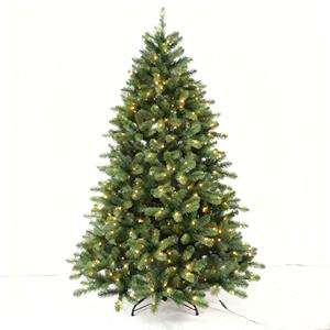 Árbol de Navidad Artificial Preiluminado, <span class=keywords><strong>Abeto</strong></span> Verde de Cuerpo Completo para Decoración Navideña, Venta al por Mayor - Product Image 1