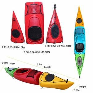 Kayak VICKING Modular Desmontable de 3.5m para 1 Persona, de 3 Partes, Rígido, de Plástico Ligero, para Carreras y Recorridos Marítimos - Product Image 1