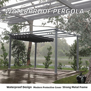 Pérgola Moderna de Aluminio con Recubrimiento en Polvo, Cubierta Impermeable para Exteriores - Product Image 2