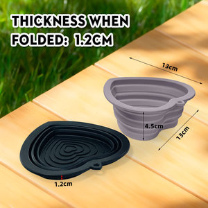 Ciotola per Animali Domestici Pieghevole Ecologica a Forma di Cuore in <span class=keywords><strong>Silicone</strong></span>, Portatile per Cibo e Acqua, Ideale per Campeggio e Viaggi - Product Image 6