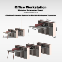 Extension de table de bureau pour bureau et table de conférence, extension de longueur avec conception modulaire