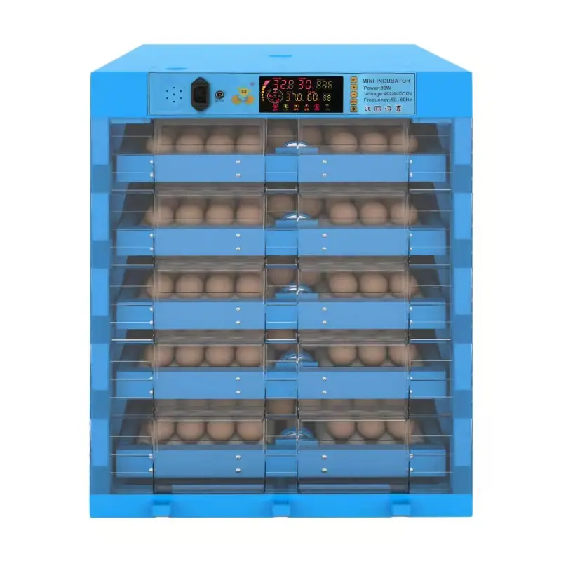 ماكينة تفريخ البيض الأوتوماتيكية الجديدة تعمل بالتيار المباشر والتيار المتردد 36 64 128 192 256 لتفريخ البيض حاضنات بيض الدجاج للزرع