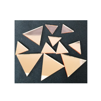 2mm 3mm clear Mirror Cuts of Leaf Shapes Custom Cut Mirror Glass Pieces Leaf Patterned Mirror Glass Mosaic Tiles