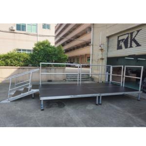 Escenario Portátil Plegable de Aluminio Ligero para Exteriores con Superficie Antideslizante para Decoración de Iglesias y Fácil Montaje - Product Image 2