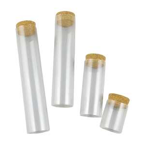 57 Đường Kính Rõ Ràng Nút Chai Thủy Tinh Ống <span class=keywords><strong>80Ml</strong></span> 200Ml 380Ml 550Ml Glass Chum Với Nút Chai Rộng Miệng Craft Container Trong Suốt Lọ - Product Image 1