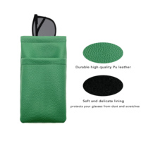 Étui à lunettes en cuir PU gaufré, sac à lunettes, emballage, pochette pour lunettes, étui pour lunettes de soleil avec logo personnalisé argenté ou doré