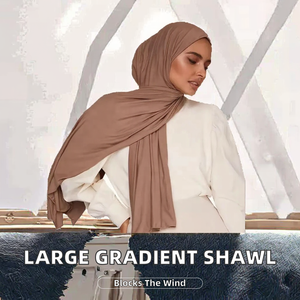 ผ้าคลุมไหล่ผู้หญิงขนาดใหญ่ 180*70 ซม. ผ้าชีฟองไล่สี ยืดได้สี่ทาง ระบายอากาศดี แฟชั่นลำลอง ขายส่ง - Product Image 2