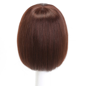 วิกผมสั้นตรงน้ำหนักเบาสำหรับ<span class=keywords><strong>ผู้หญิง</strong></span>ผมแท้มีกระดุมด้านในเรียบหวานแข็งแรงทนทาน - Product Image 4