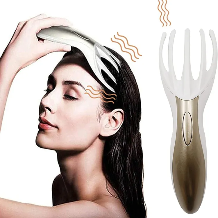 Electric Head Massager Fingers Head Scratcher Electronic Vibration Scalp Massage Tool for Head Body Relaxing
