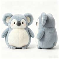 Peluche pingouin rond et moelleux personnalisée AI, conception ODM/OEM, jouet en peluche animal gras et souple, poupée en peluche sur mesure, vente en gros, usine de jouets en peluche