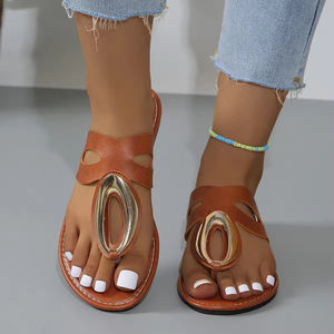 Sandalias Planas para Mujer, con Hebilla Metálica, Antideslizantes, Casuales, Estilo Romano - Product Image 3