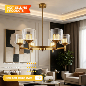 Suspension minimaliste en verre et laiton, luminaire unique pour îlot de cuisine, espaces résidentiels et commerciaux, approvisionnement transfrontalier - Product Image 3