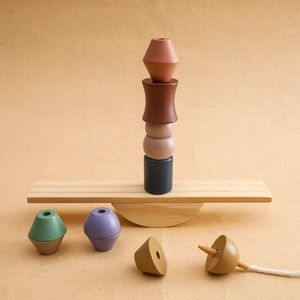 幼児教育モンテッソーリ木動物スタッキングビルディングブロック多機能糸バランスシーソーおもちゃ男の子用女の子 - Product Image 4