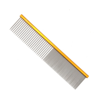Outil de toilettage 2 en 1 pour animaux de compagnie Carbon Barber Cellouse Orange Rat Tail Parting Peigne Brosse Souffleur Pour Lapin